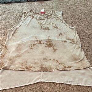 Daytrip Cream Tie-Dye Tank Top